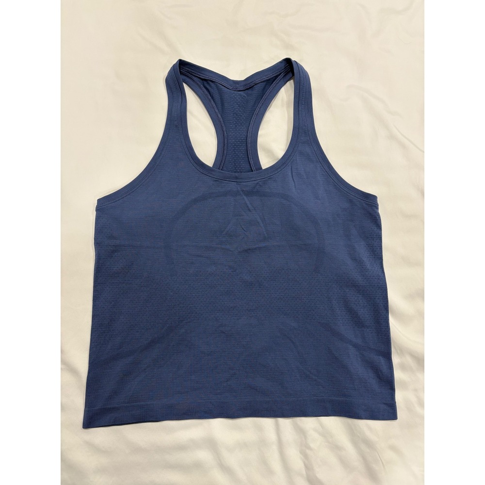Lululemon Swiftly Tech Racerback Tank Top 2.0 Waist Length Brilliant Blue Size 8